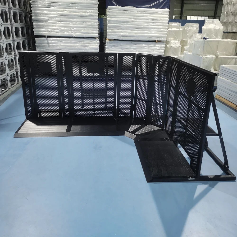High quality Black Sliver aluminum steel security Concert Site safety control Fencing folding Crowd Control Barrier