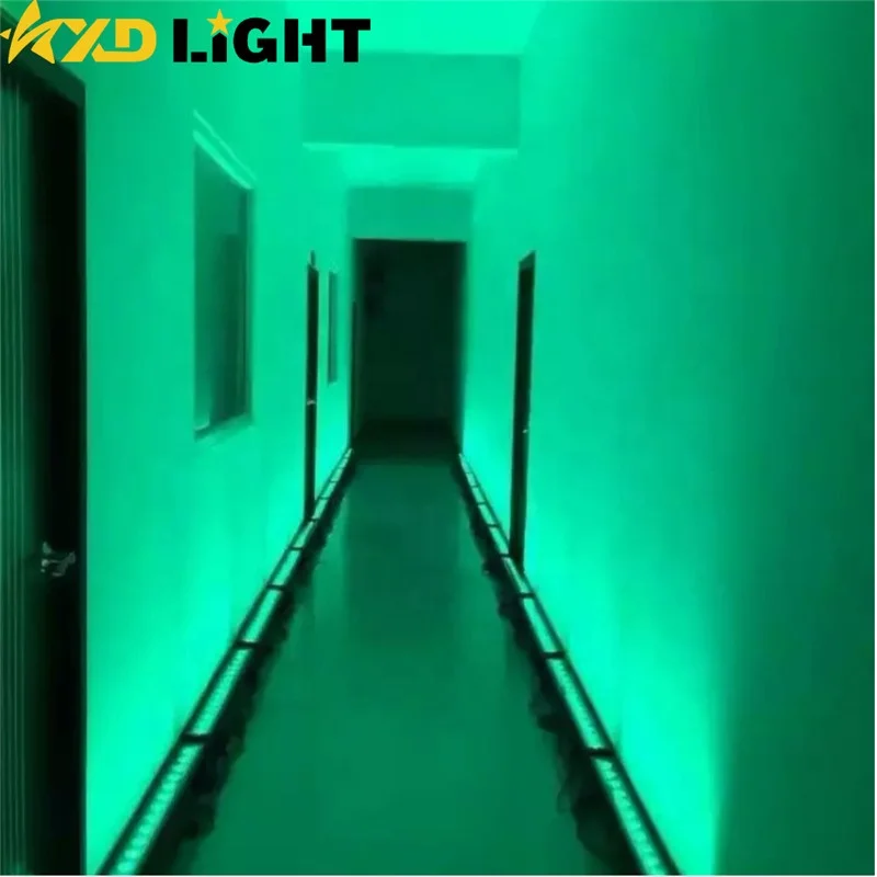 Building Lighting Outdoor RGBWAUV 14pcs LED Wall Washer Linear Bar Light Strip Architectural Facade Lighting IP65 Wall Washer