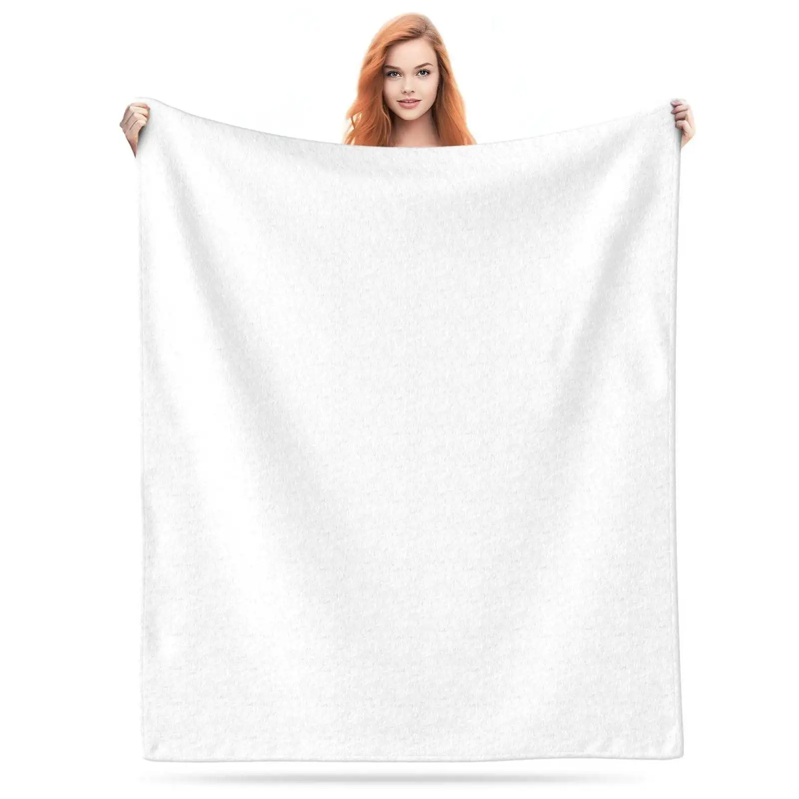 Good Price Soft Flannel Fleece Customized Embroidery White Winter Throw Sublimation Print Blanket For Adult Child Baby