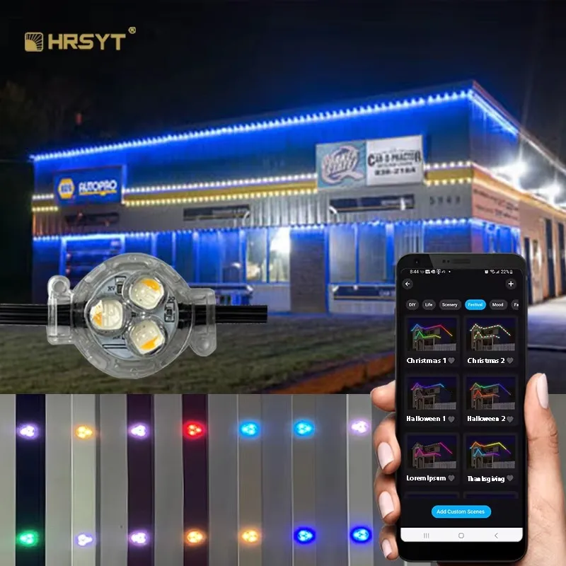 Holiday Light 100FT Suit Smart Wifi Control 2811 Pixel Light Led Point permanent track lights