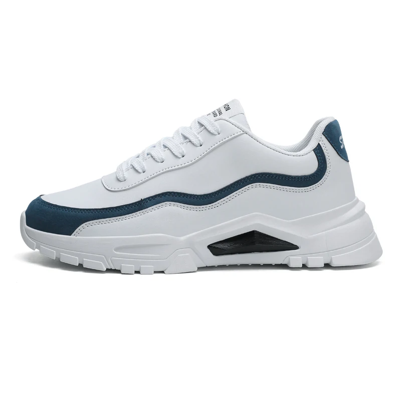 Простые Формальные прочные мужские спортивные кожаные кроссовки, мужская модная повседневная обувь, теннисные туфли для мужчин