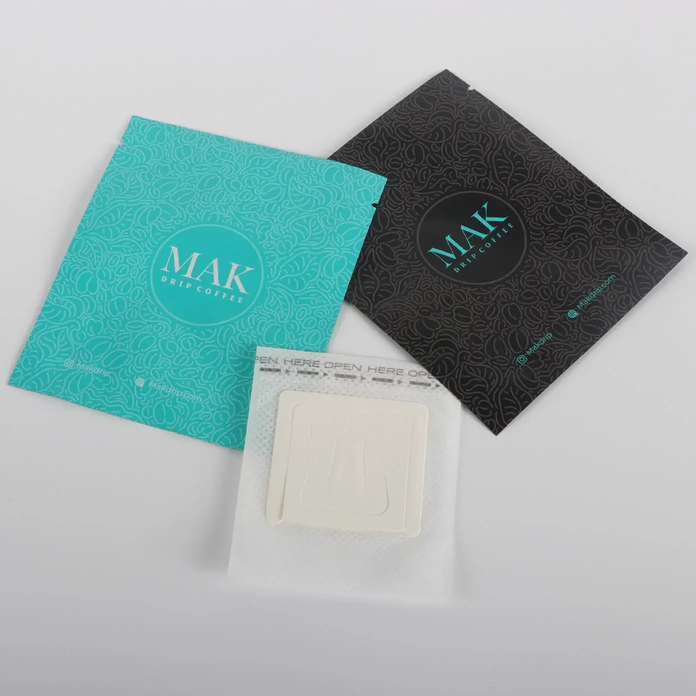 Custom Printing Compostable Coffee Beam Powder Drip Coffee Bags Flat Bottom Pouch Packaging With Valve And Zipper