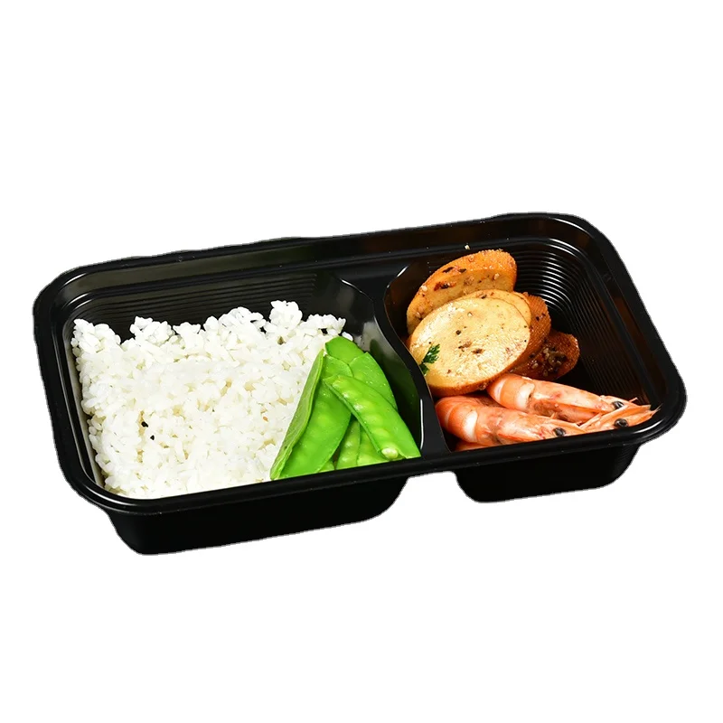 Disposable Plastic Microwavable Food Take Out Container With Lid Polypropylene PP Bento Lunch Meal Prep Box