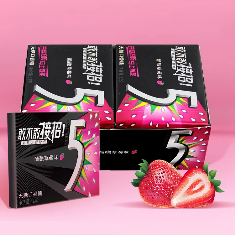 5 chewing gum fruit flavor