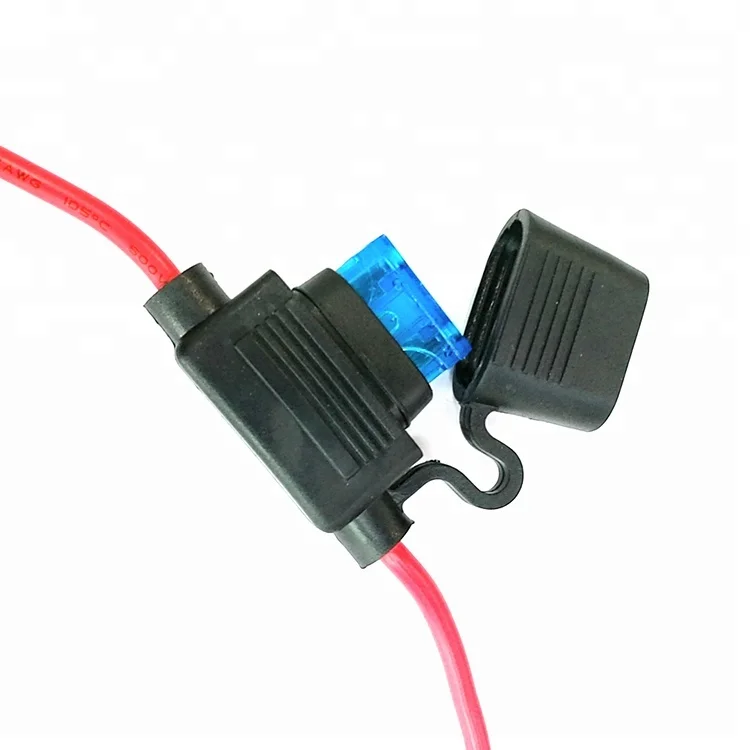 12V Standard Fuse Holder with 250 Male& Female Spade Terminals Battery Cable
