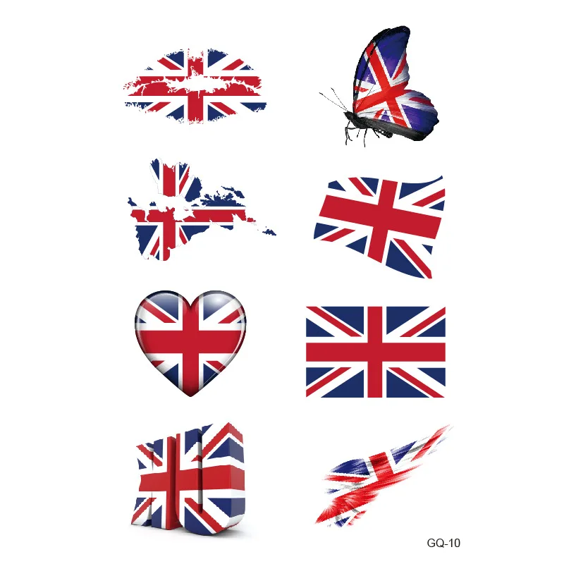 Stickertattoo мир вентилятор и стикером с изображением рожицы наклейка-татуировка экологически чистый водонепроницаемый стикер