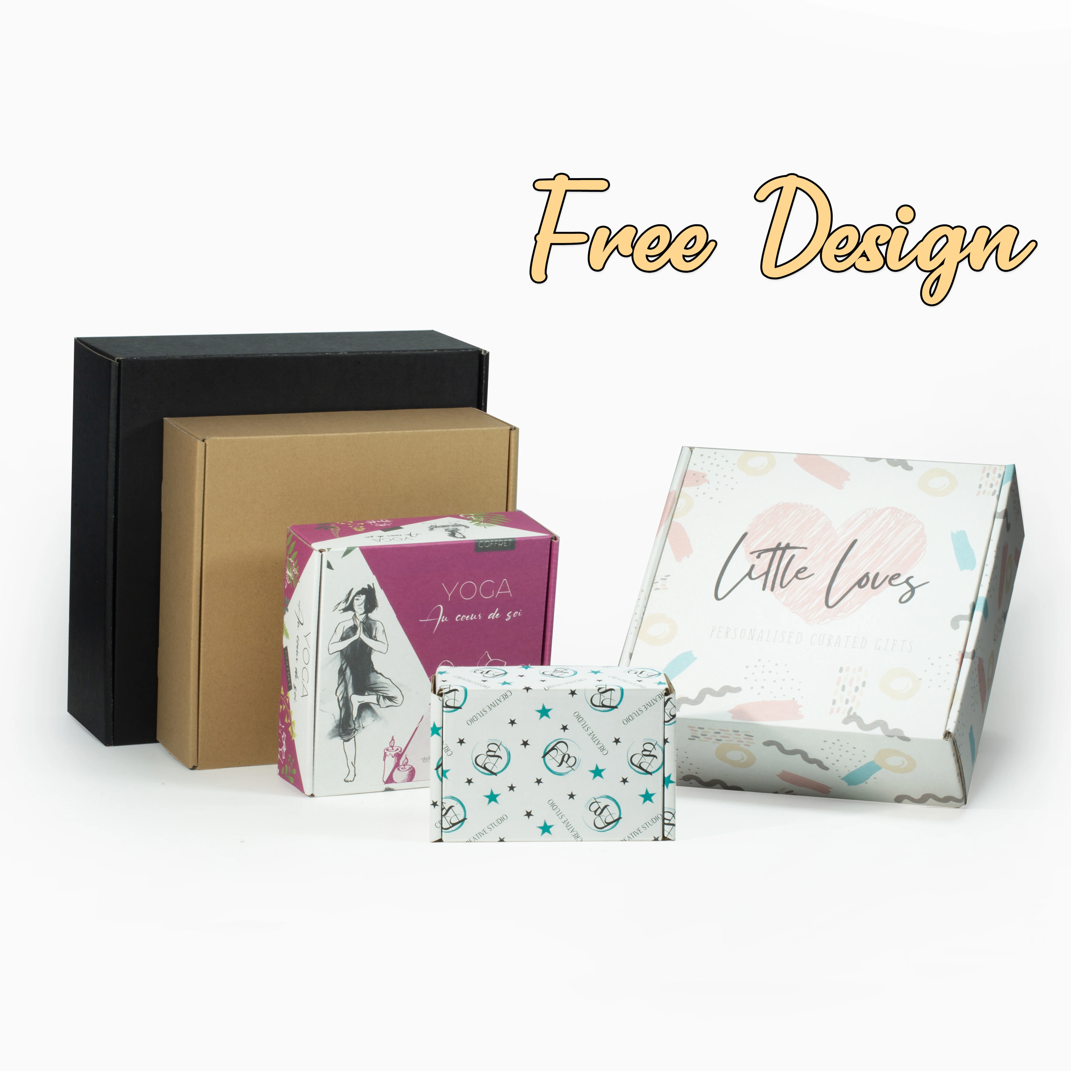 Customized Eco Friendly White Print Free Design Premium Cosmetic Makeup Shipping Box
