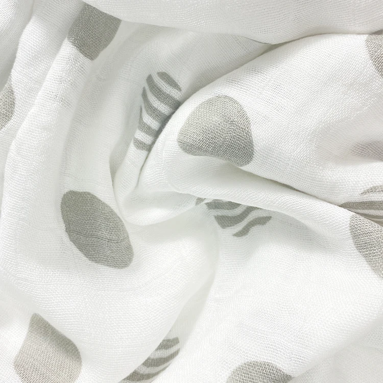 Custom print Baby Blanket Swaddle baby bamboo muslin swaddle blanket for newborns