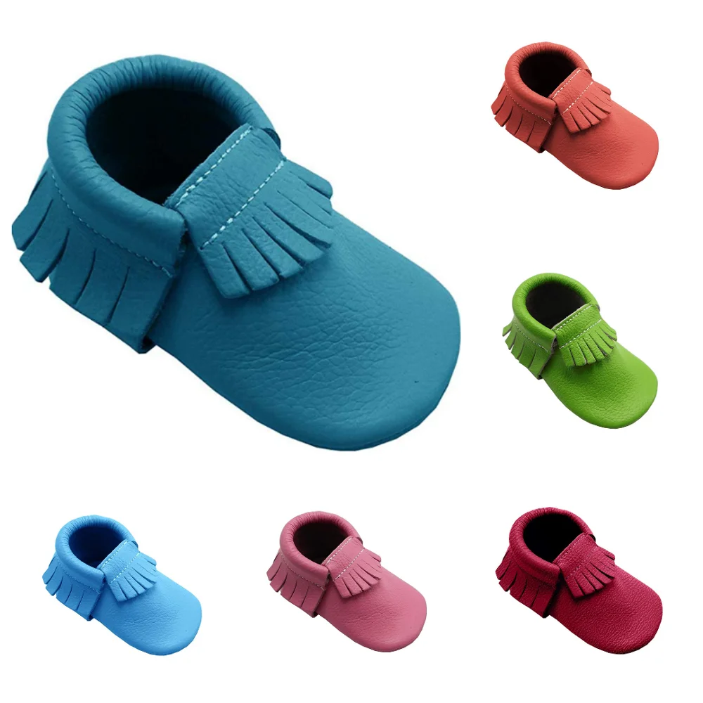 Genuine Leather Baby Non-slip Sole Moccasins Genuine Leather First Walkers Moccasins