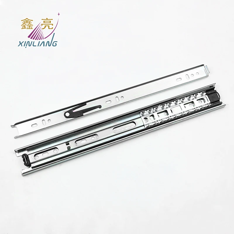 45mm 3-fold full extension drawer slides telescopic ball bearing drawer slide