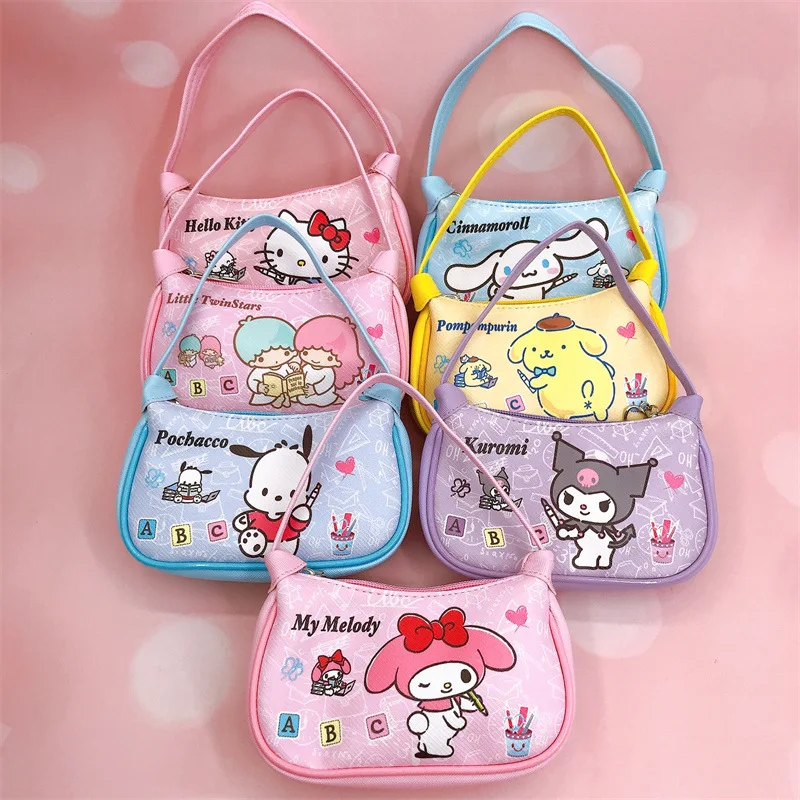 new designer wholesale cute shopping handbag bags student girl cartoon kawaii purse bag pu melody kt small shoulder bag