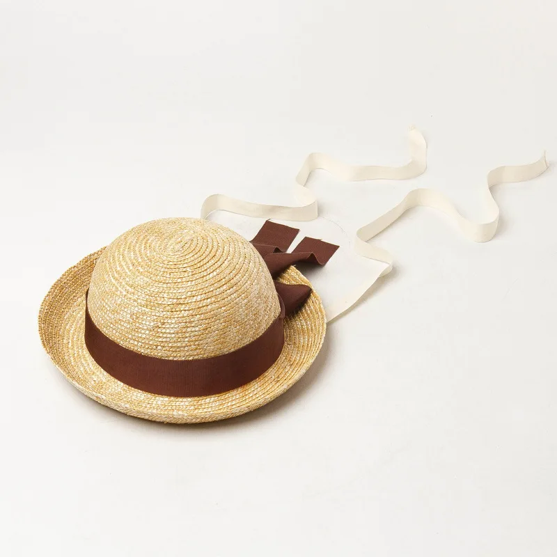 2021 New Trend High Quality Wholesales Round Hat Boater Fashion Straw Hat For Women Ladies Beach Sun Hats chapeau party Summer