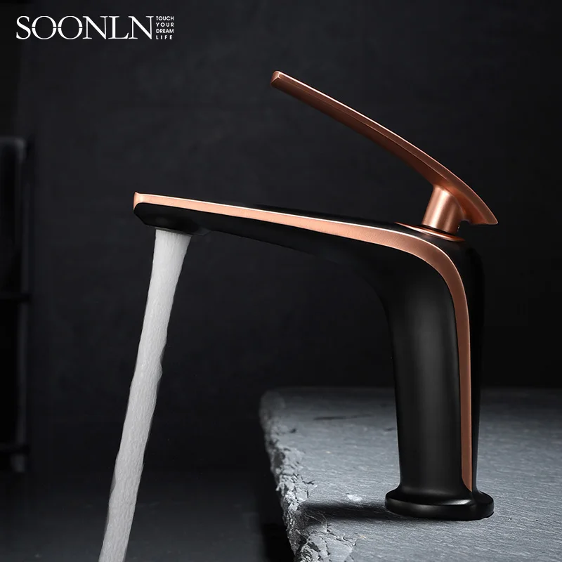 Luxury Single Hose Brass Handle Basin Faucet Bathroom Water Tap