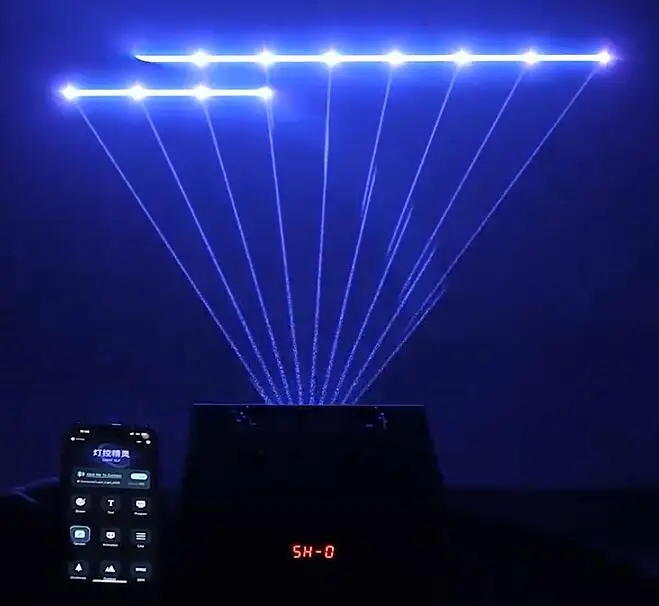 New mini 2W RGB full color Animation 3D Laser Light with Mobile APP Control for party stage home