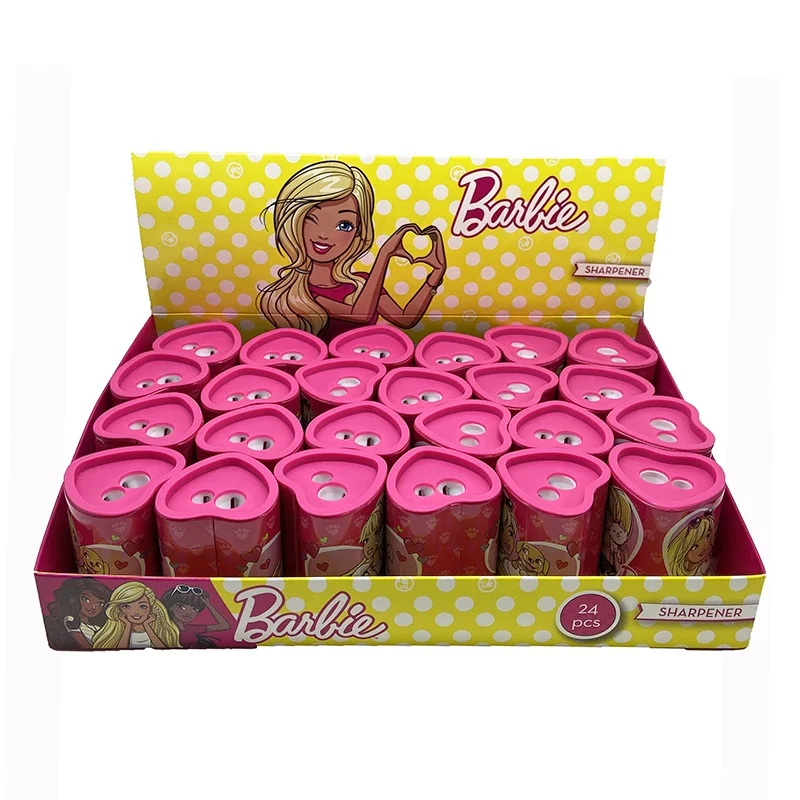 Factory Wholesale Cartoon Stationery Ses High Quality Sharpener Manual Heart Shape Tin Pencil Sharpener For School Student