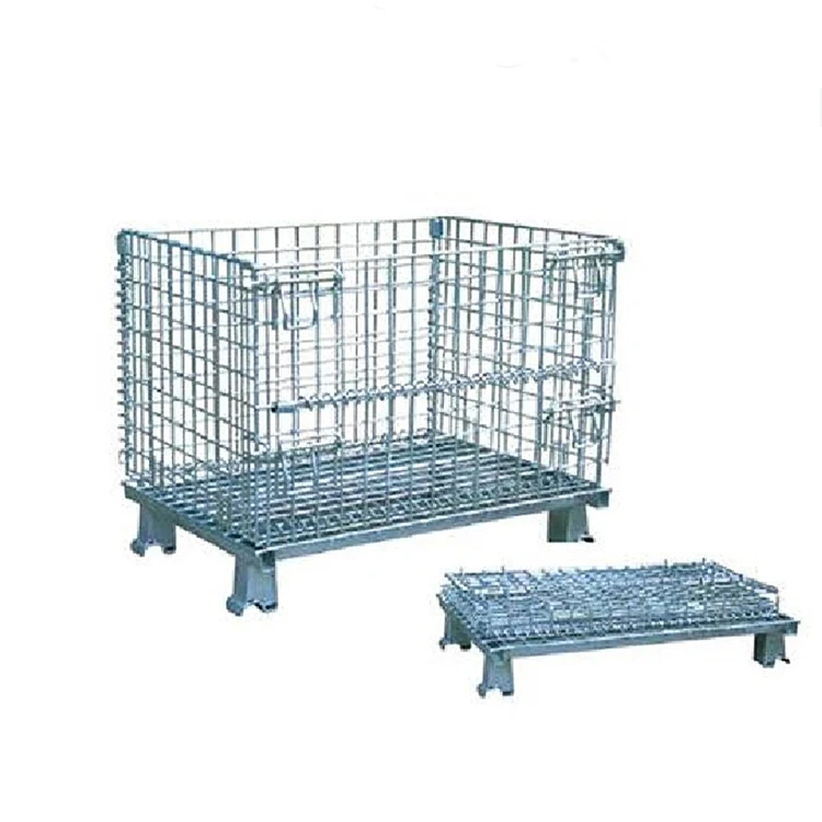 Складные контейнеры из проволочной сетки для хранения на заказ металлические складные с грузоподъемностью 500