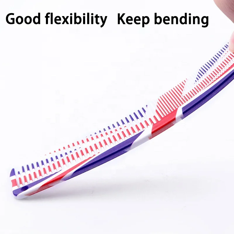 Marigold Plastic Salon detangling hair brush afro double sided hair edge control brushes comb hair straightener British comb