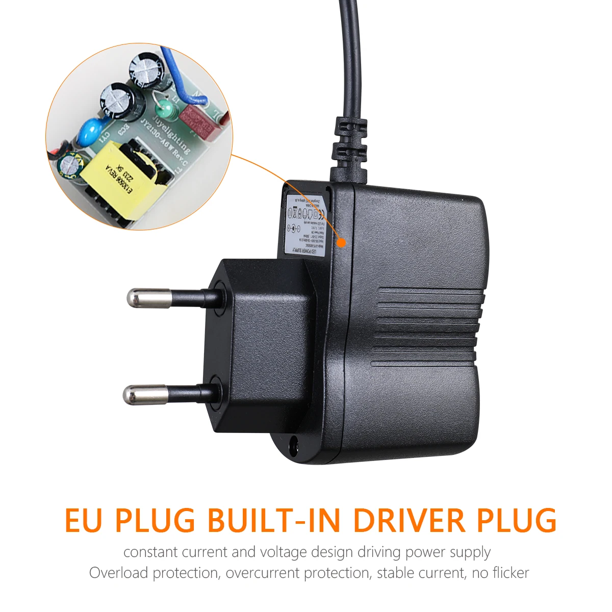 Bedside LED Reading Light Flexible Gooseneck Wall Lamp, Headboard Wall Mount Dimmable Book Light with Plug-in Power Adapter