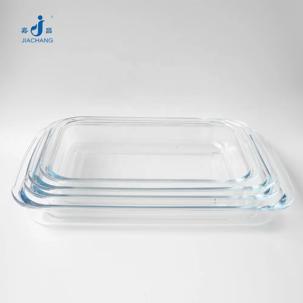 rectangle transparent glass baking dish plate for kitchen