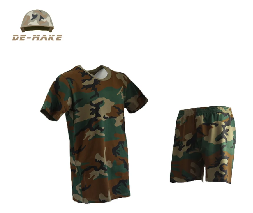 Wholesale 100% Cotton Camouflage Woodland Camo T shirt