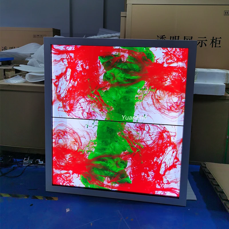 21 5 32 43 49 55 65 75 86 дюймов прозрачный дисплей шкаф голографический 3d