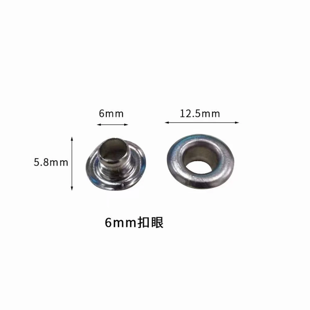 5.5mm/6mm/8mm/10mm/12mm eyelets used on grommet machine for tarpaulin/tent/banners/tab/cloth