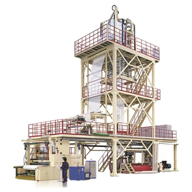 
3 Layer 10 Meter ABC Plastic Film Blowing Machine 