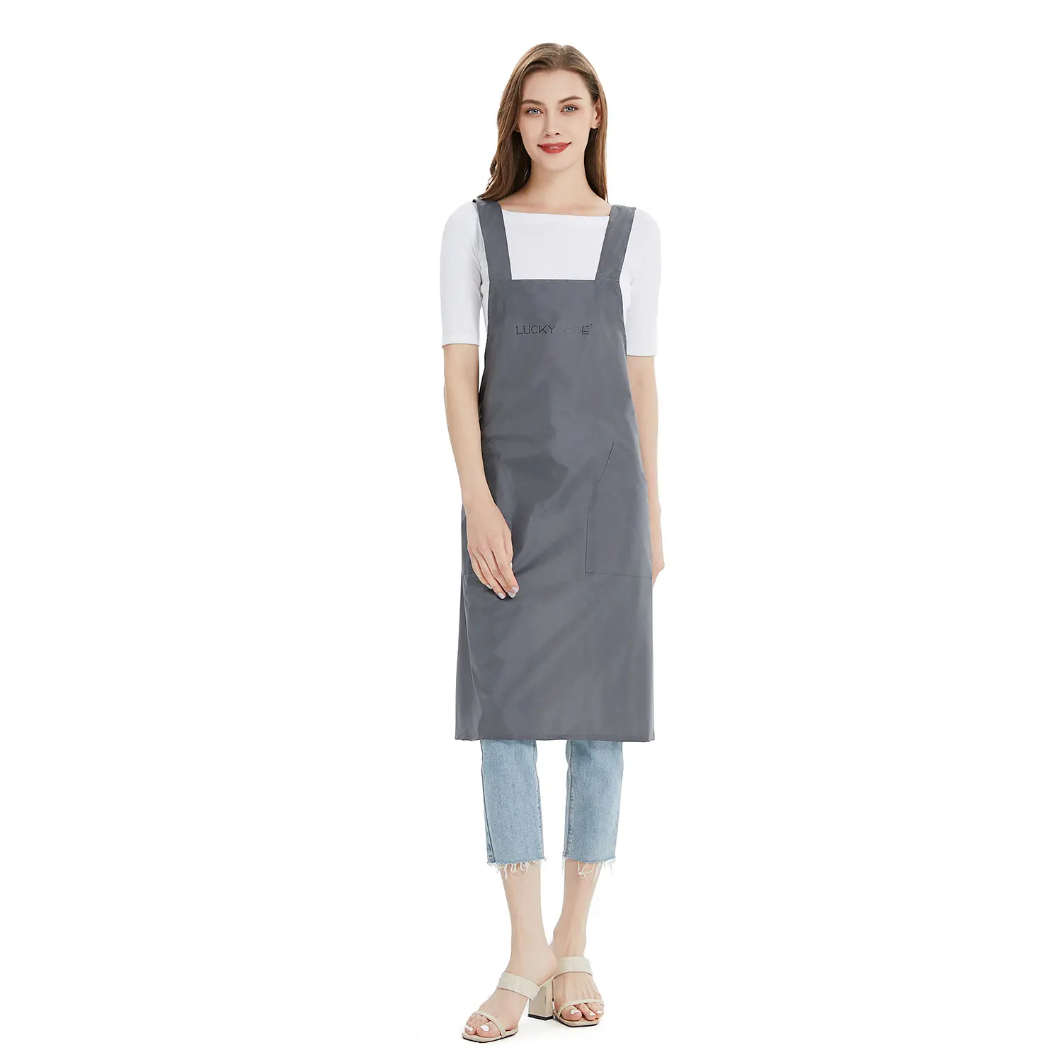 Water-proof Simply Beauty Salon Cutting Apron, Custom Stylist Barber Apron 5B7