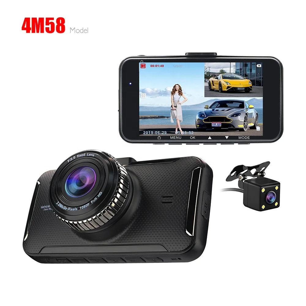 Mini 4 Inch Auto  Full HD 1080P 170 Degree Recorder WIFI GPS Dash Cam DVR Video Car Camera