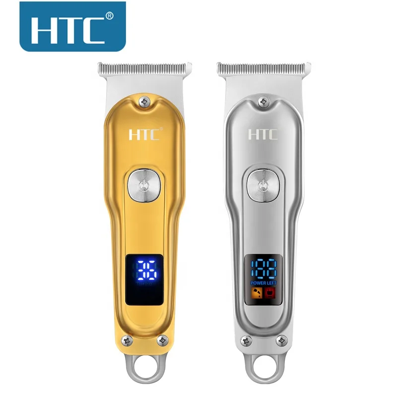 HTC AT-179 Профессиональный Металлический Электрический парикмахерский триммер для волос Беспроводная перезаряжаемая машинка стрижки мужчин
