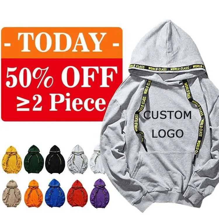 Ready to Ship Wholesale High Quality White 100% Cotton Unisex Oversize Hoodies Printing Custom Blank Hoodies