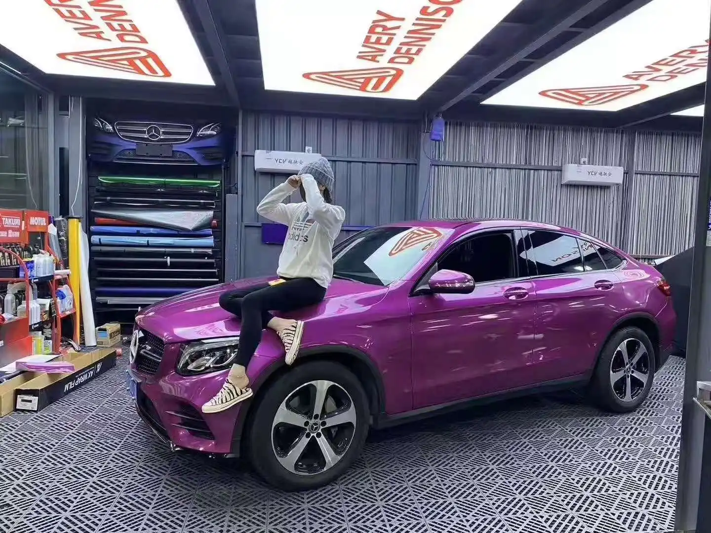 Factory auto detailing workshop light car care workshop wash white led ceiling light