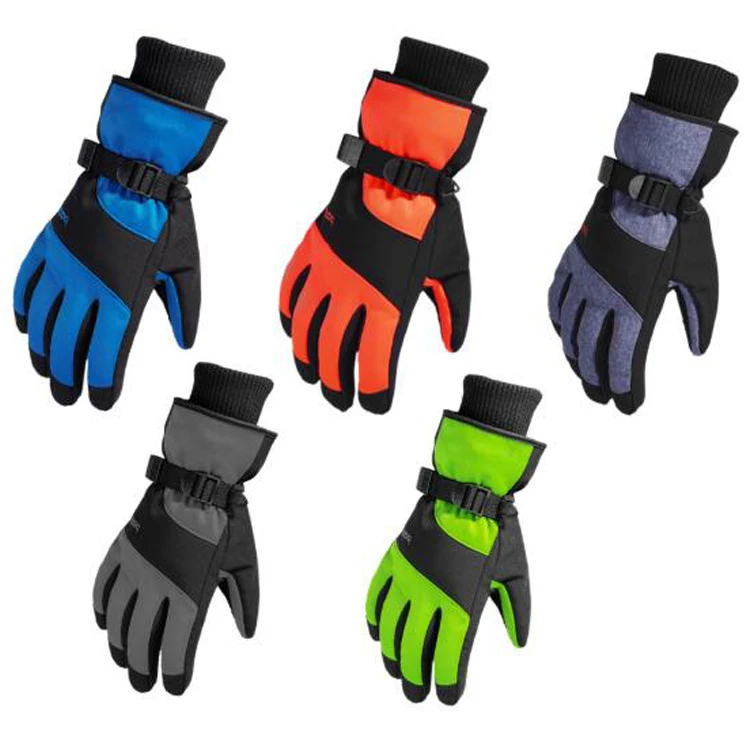 
Leisure Thickness Playing Adults Kids Unisex Warm Skating Outdoor Snow Waterproof Winter Ski Gloves 