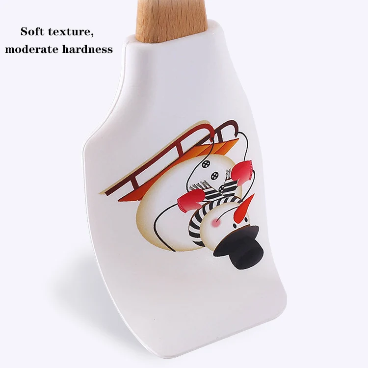2024 New Arrivals Kitchen Gadgets Baking Tools Christmas Gift Silicone Spatula With Long Wooden Handle