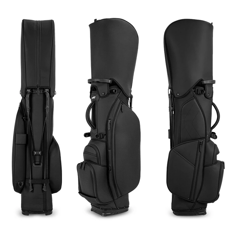 PLAYEAGLE Custom Portable PU Leather Golf Stand Bag for Men Women Full Set Golf Clubs with Rack Brace Bracket Holder Golf Bag