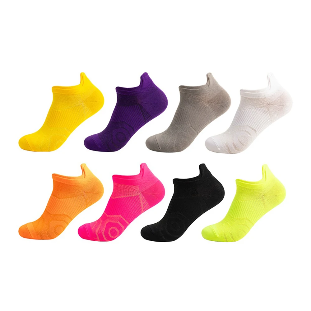 woman perform heel tab athletic sock