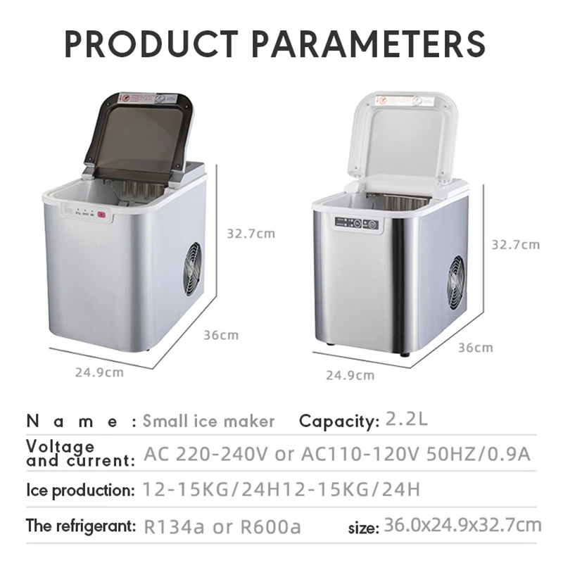 2022 Wholesale nugget portable mini ice maker making machine propane home small ice machines maker
