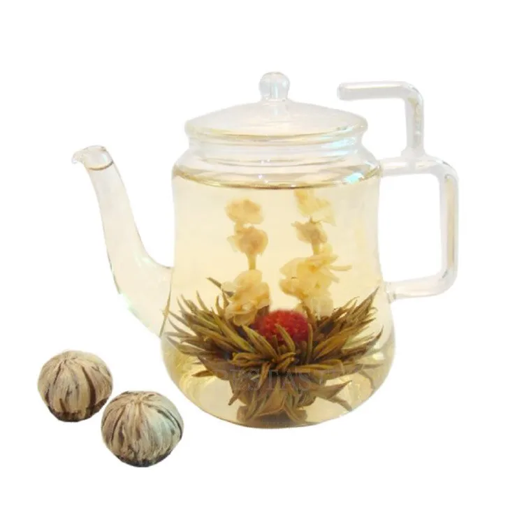 Chinese Artisan Healthy Jasmine Flowering Blooming Tea Balls Blossoms Fruit Flavored Blooming Flower Tea
