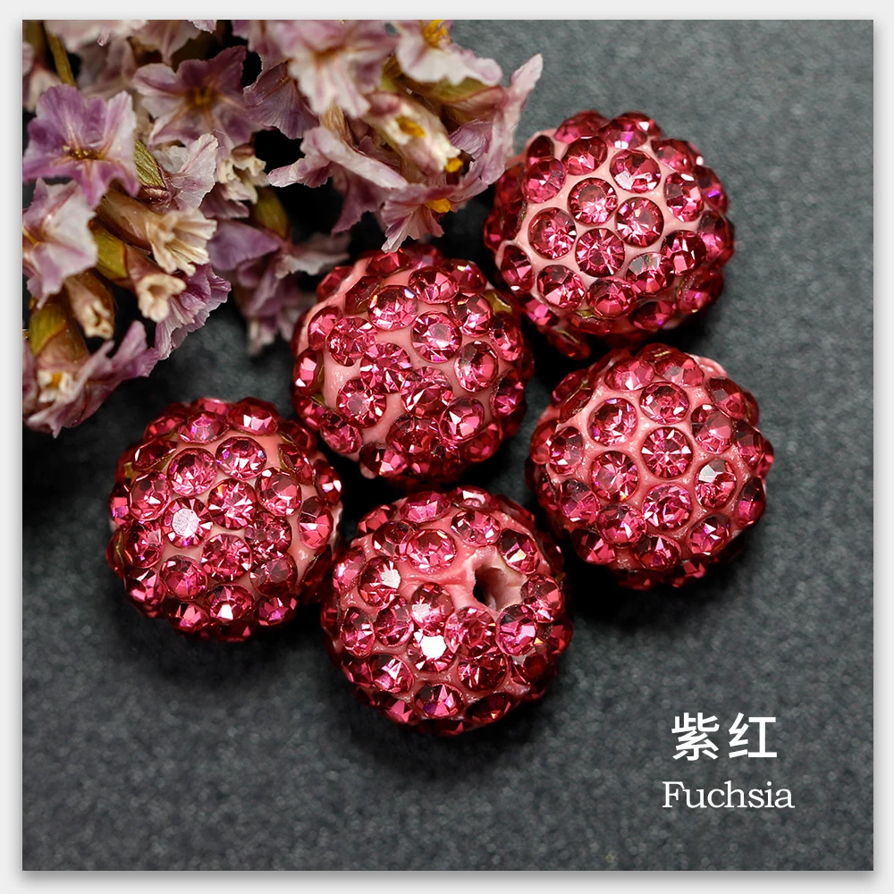 10mm loose beads clothing bags DIY accessories diamond inlaid clay