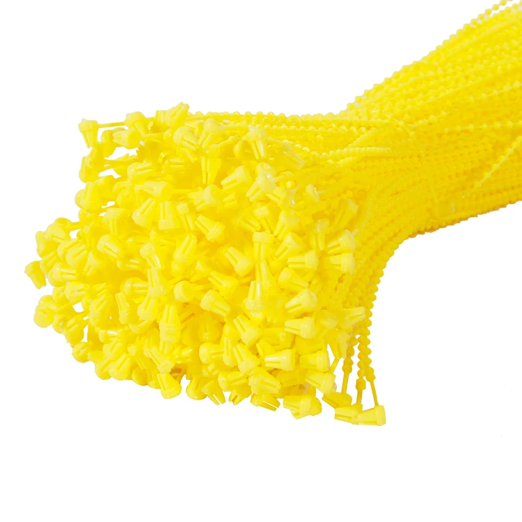 Custom Color Beaded Safety Plastic Loops Fish Bone Ties