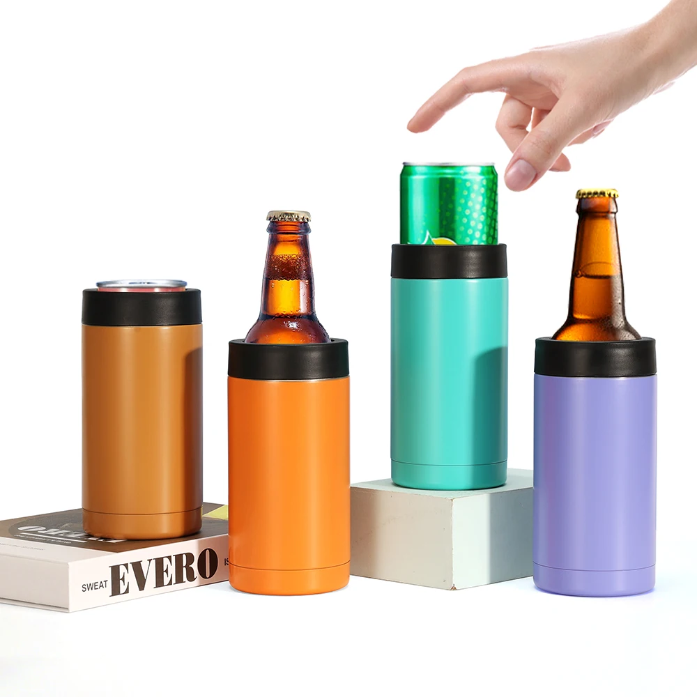 In Stock 16oz Stainless Steel Vacuum Insulated Can Cooler Travel Outdoor Party Portable Beer Can Cooler