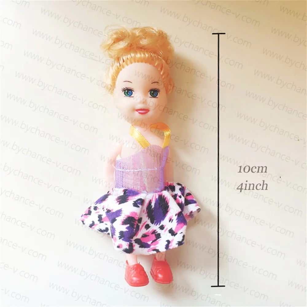party event delightful free gift for little girls 10cm golden hair girls doll with beautiful dresses dollhouse pretend play toy