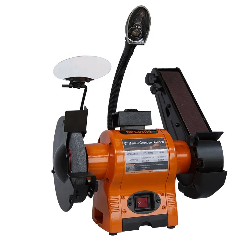 Allwin 50Hz 2980rpm bench grinder sander with flexible work lamp