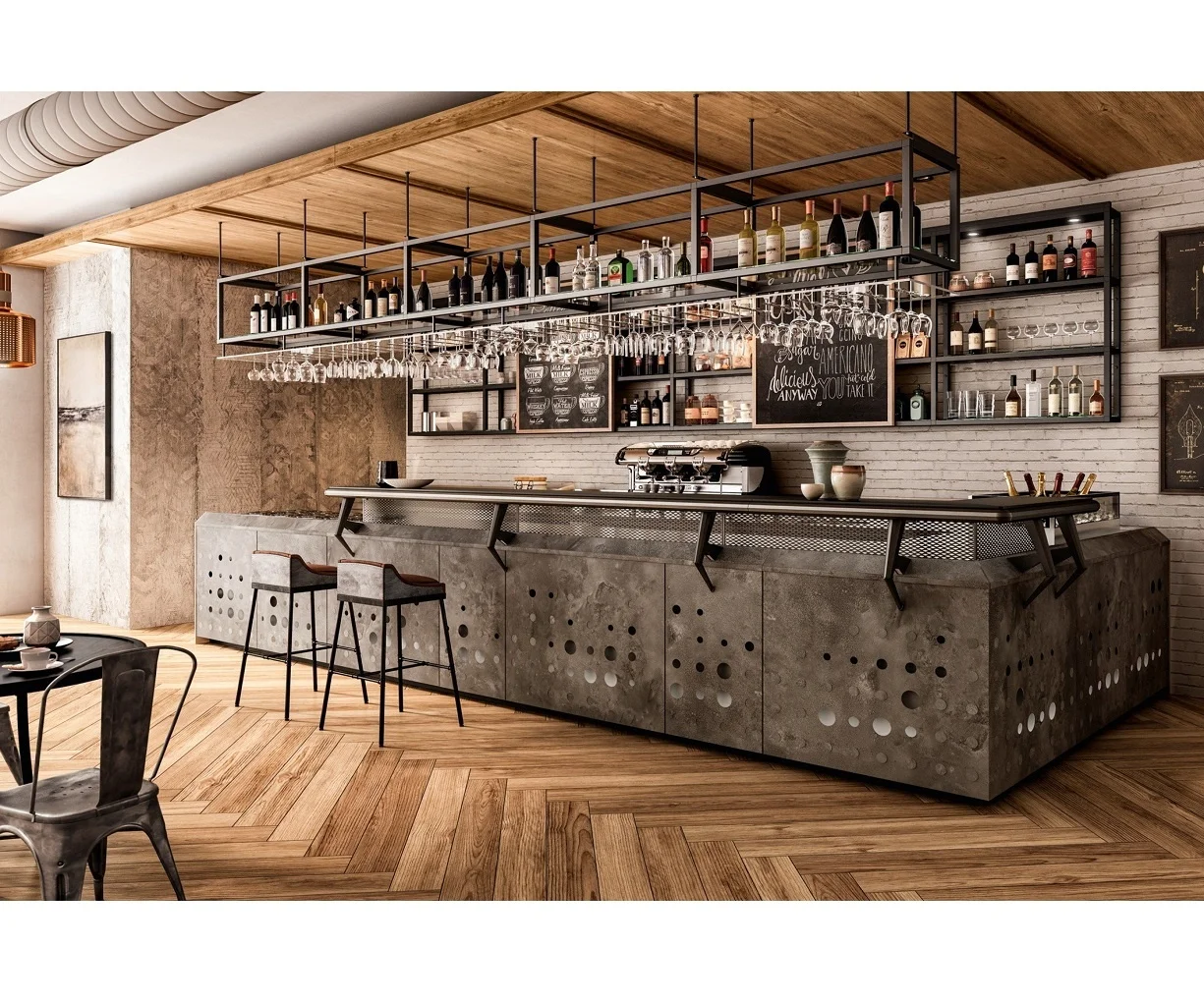 Industrial Bar Design Pub Bar Furniture Caf Bakery Shop Decoration Bar Furnitures Factory