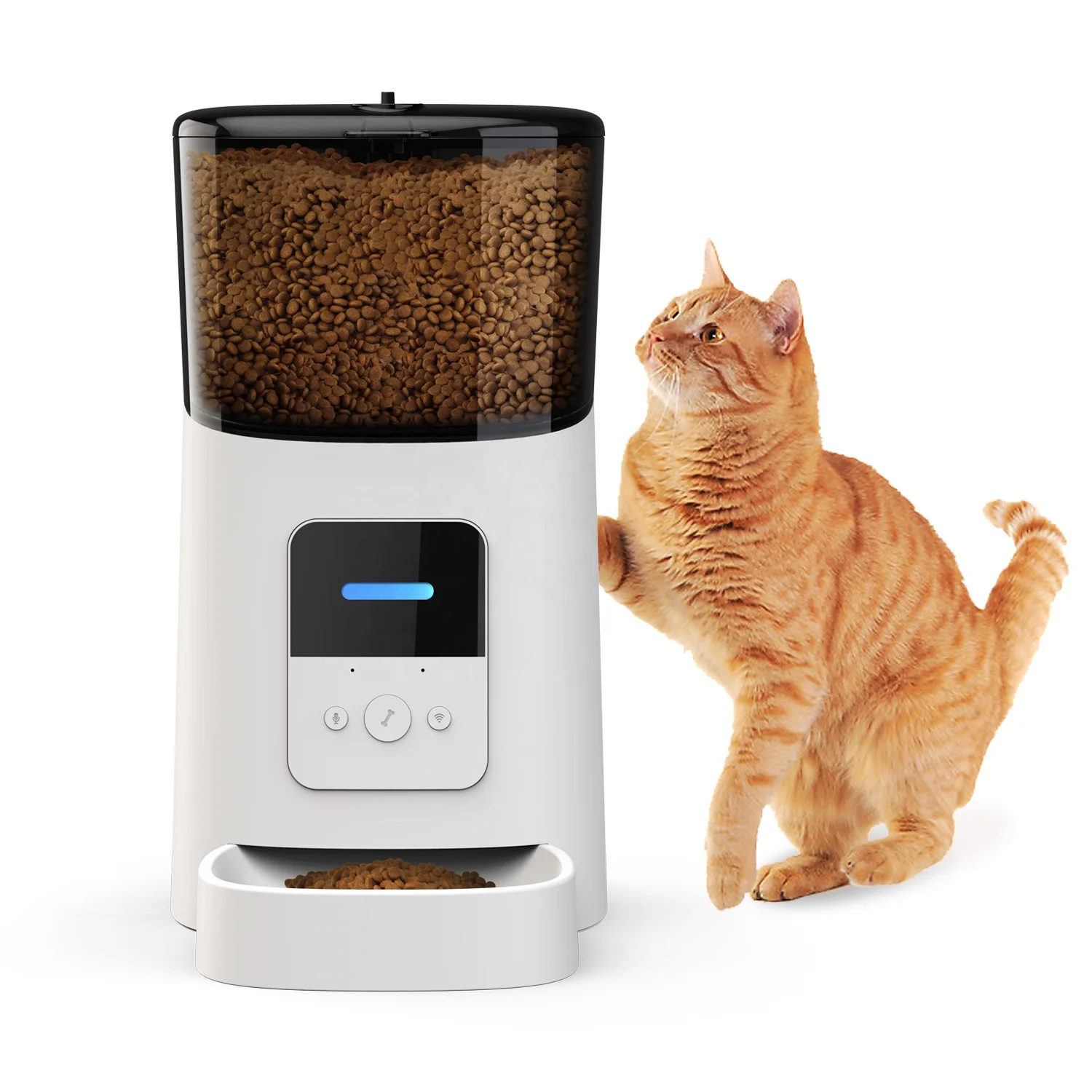 latest pet items collections 2022 6l Wifi Auto Timed smart pet feeder pet feeder automatic Food Container Dispenser