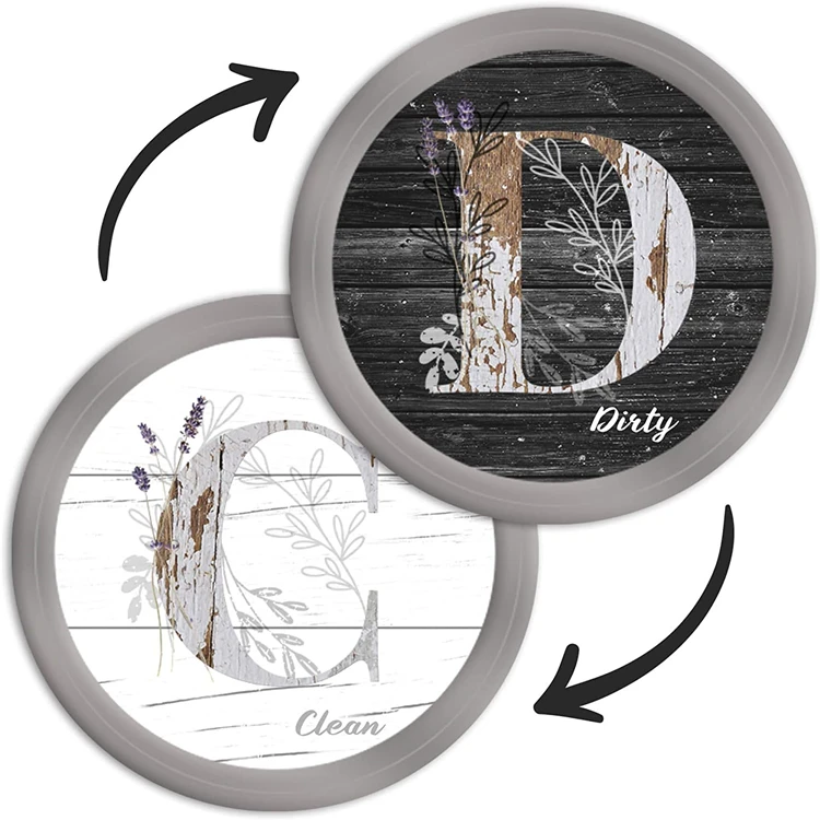 Индивидуальный двусторонний Водонепроницаемый Универсальный Флип-магнит, магнит для посудомоечной машины, холодильника, чистый и грязный знак