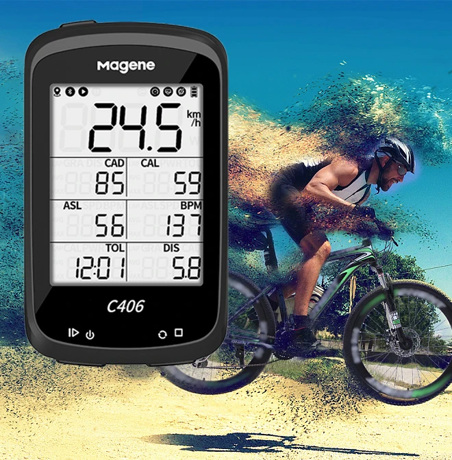 Magene C406 Large Screen Wireless other tricycles Cycling  Bike Bicycle Computer Qingdao manufacturer black Waterproof