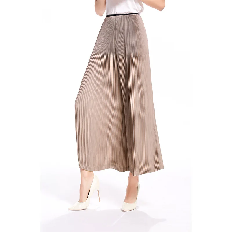 Latest design Fashion comfortable texture wide leg casual yoga Pleated Pants