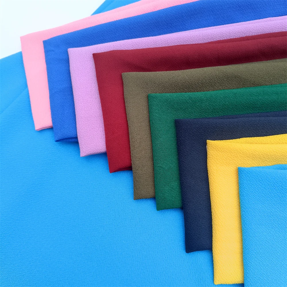 Crinkle Crepe Georgette Chiffon Organza Fabric 70gsm Soft Polyester fabric