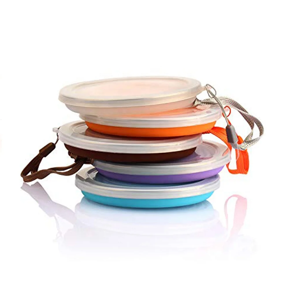 Manufacture Hot Products Portable Reusable 270ml traveling water cup climbing sports folding Collapsible Silicone Cup